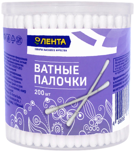 

Палочки ватные Лента, 200 шт