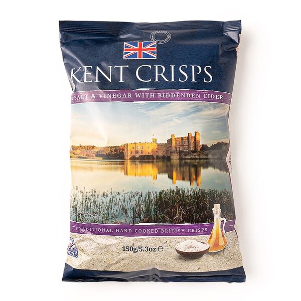 Чипсы картофельные Kent Crisps с яблочным уксусом и сидром Biddenden 150г, Великобритания