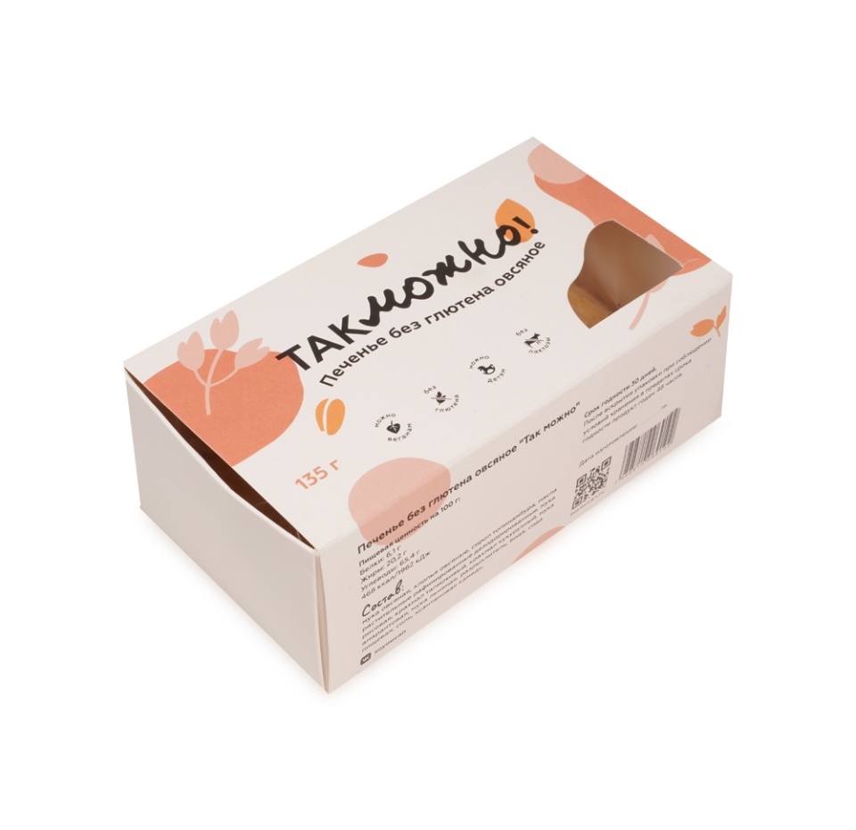 

Печенье Так можно! овсяное без глютена 135 г