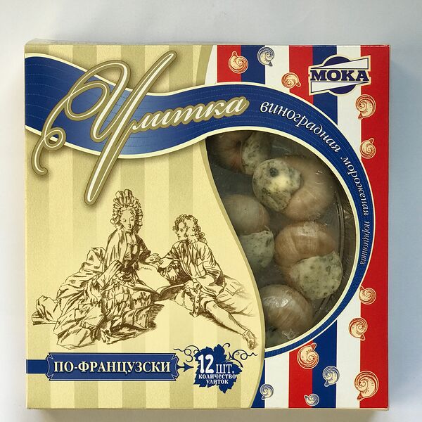 Улитки виноградные По-французски МОКА на тарелке морож карт кор 12шт