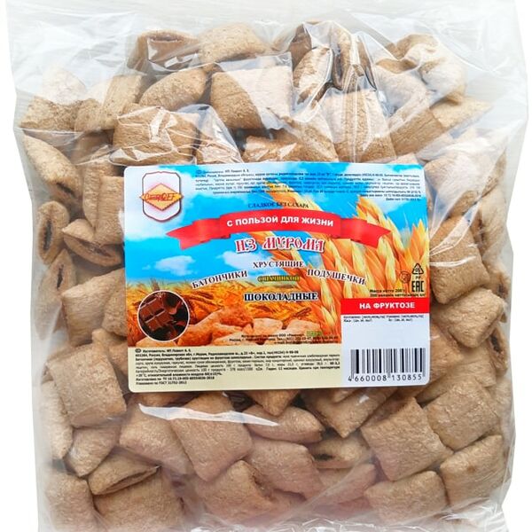 Подушечки СахарOFF Шоколад на фруктозе 200г