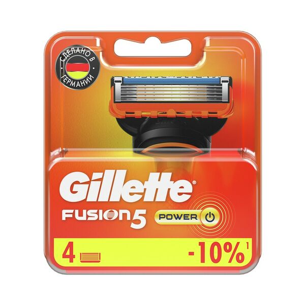 Кассеты для бритья Gillette Fusion 5 лезвий, 4 шт.
