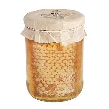 Мёд Пчельник акациевый натуральный с сотой (черноклён)