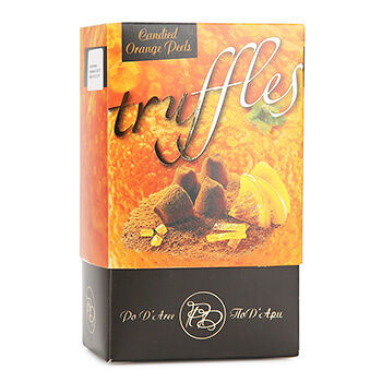 Конфеты трюфель ПоД'Ари с засахаренной апельсиновой цедрой