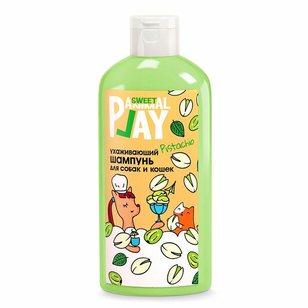 Шампунь для собак и кошек ухаживающий Sweet animal Play Фисташковое мороженое 300 мл