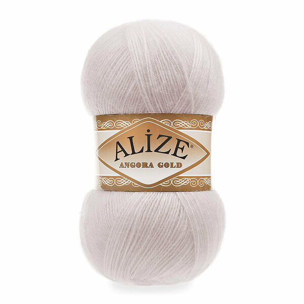 Пряжа ALIZE 'Angora Gold' 100гр. 550м (80%акр, 20%шерсть) ТУ(168 белая зима)