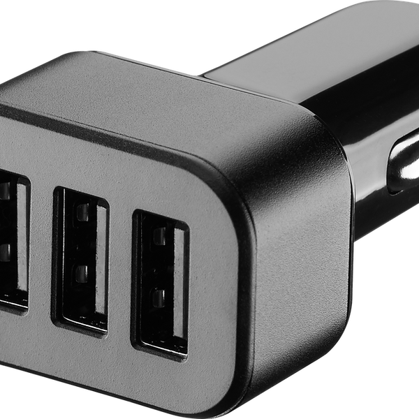 Автомобильное зарядное устройство LENTEL 3 USB 2.0 3,1A, черное Арт. 126846