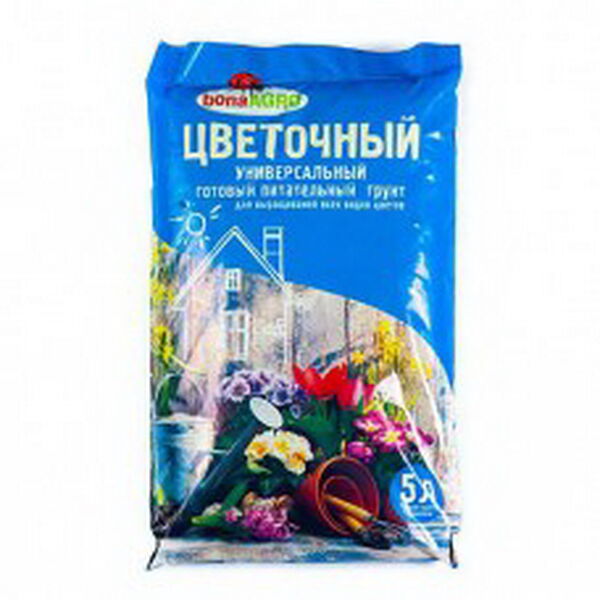 Грунт питательный bonaAGRO цветочный 5 л