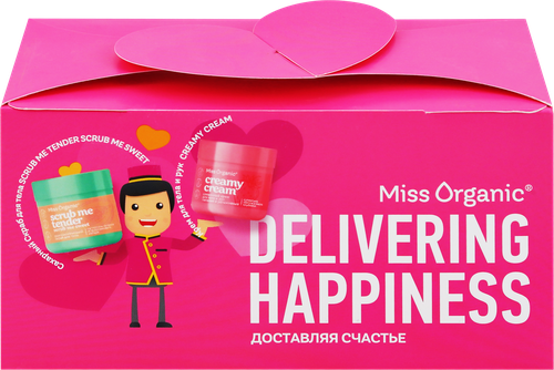 

Набор женский Miss Organic №82 Delivering Hapiness Скраб 140 мл + Крем для тела 140 мл