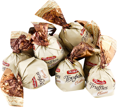 Конфеты ПОБЕДА ВКУСА Трюфели посыпанные темным какао вес до 250г