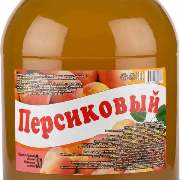 Нектар персиковый Тихвинский уездъ с мякотью