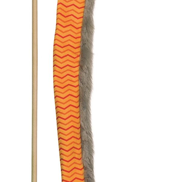 Игрушка для кошек ДРАЗНИЛКА С ОРАНЖЕВОЙ ГУСЕНИЦЕЙ 125см  NOBBY 