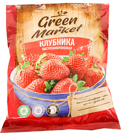 Ягоды замороженные клубника Green Market