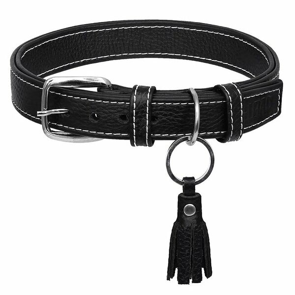 Ошейник LeLap Noir размер L 50-55 см, черный