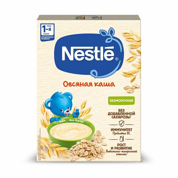 Каша Nestlé безмолочная овсяная с 5 месяцев, 200г