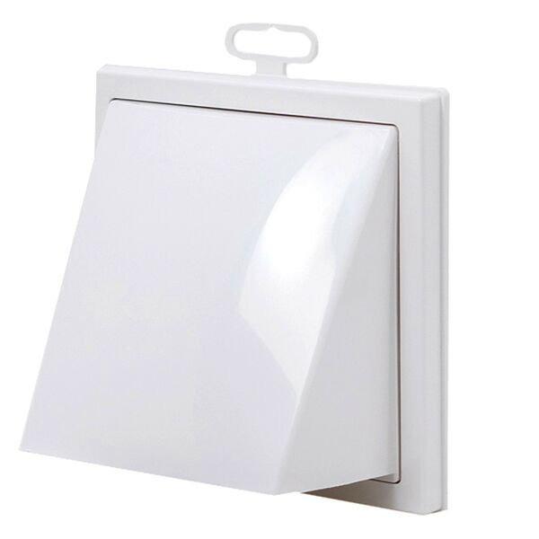 Выход стенной вытяжной с обратным клапаном и фланцем, 125 мм