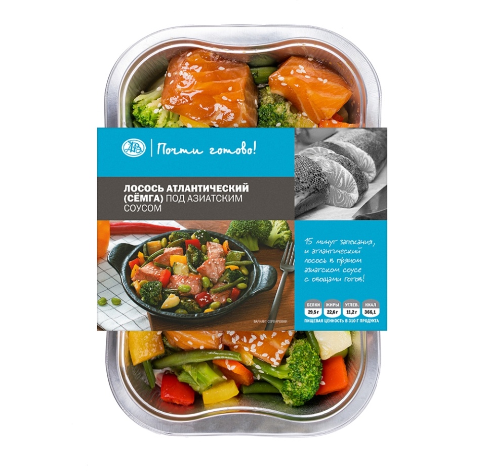 

Лосось Почти Готово атлантический под азиатским соусом 310 г