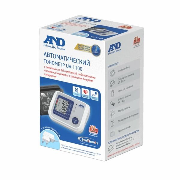 Тонометр AND UA-1100 автоматический с адаптером