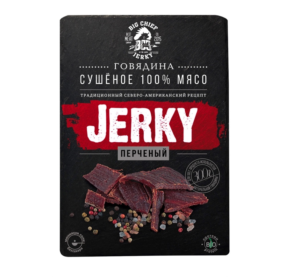 

Джерки из говядины перченые Big Chief Jerky 25 г, Россия