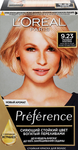 Краска для волос PREFERENCE 9.23 Розовая платина Очень светло-русый розово-перламутровый, 243мл
