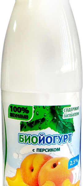Биойогурт питьевой МК НОВОНИКОЛАЕВСКИЙ с персиком 2,5%, бзмж