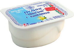 Пудинг творожный Минский стак+запайка жир. 7% ванильный вес 160 г Минская марка