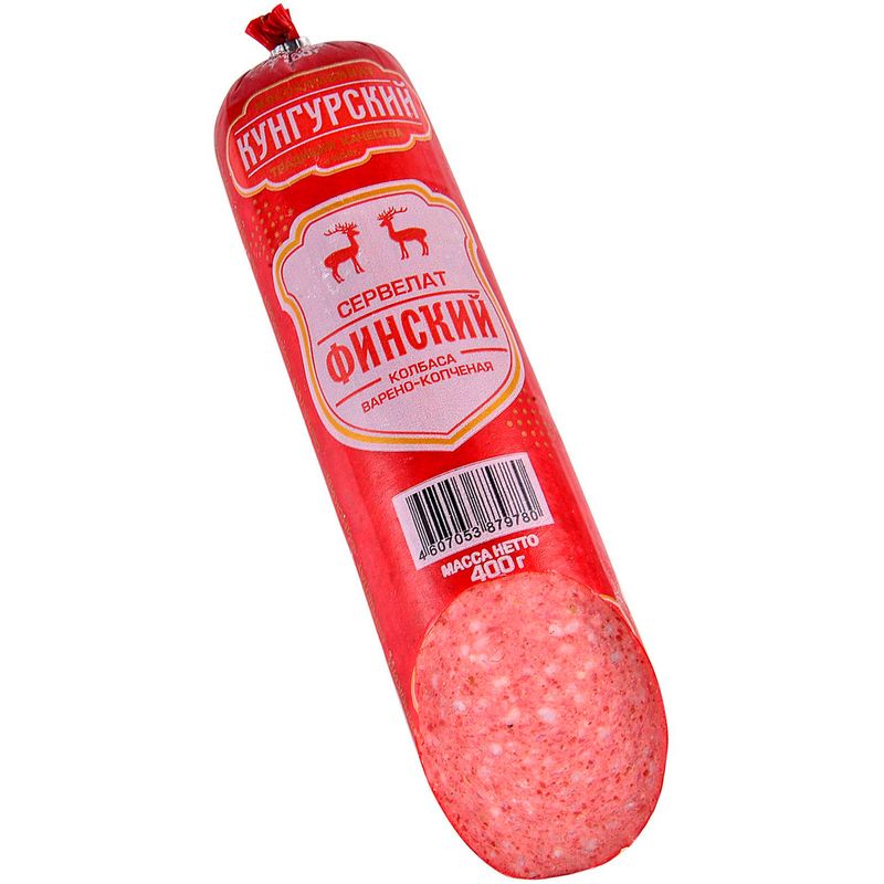 

Колбаса Кунгурский мясокомбинат Сервелат Финский варёно-копчёный 400 г