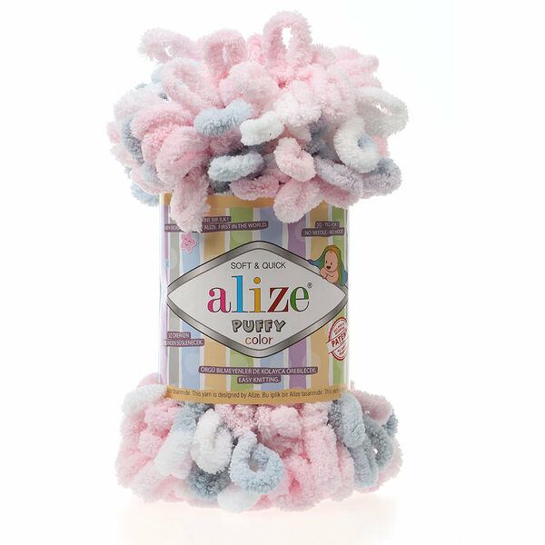 Пряжа Alize 'Puffy Color' 100г 9м (100% микрополиэстер)(5864 секционный)