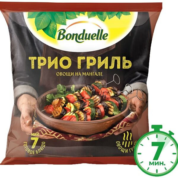 Смесь Bonduelle Трио гриль Овощи на мангале быстрозамороженная 400г