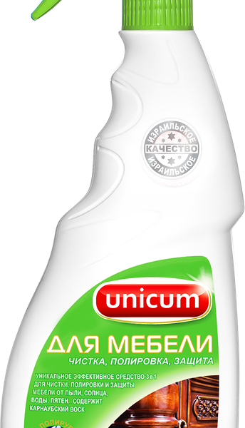Средство для полировки мебели Unicum 3в1, 0.5 л