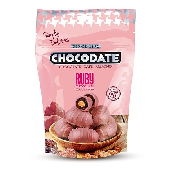 Финики с миндалем Chocodate в рубиновом шоколаде 100г, Объединенные Арабские Эмираты