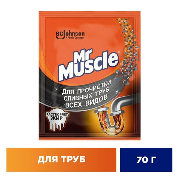 Средство для прочистки сливных труб Mr.Muscle 70г
