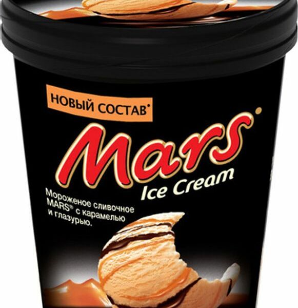 Мороженое сливочное Mars с карамелью и глазурью 8.5%, 300г