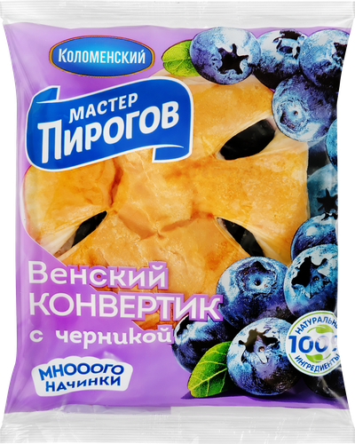 

Слойка Мастер Пирогов Венский конвертик с черникой 70 г