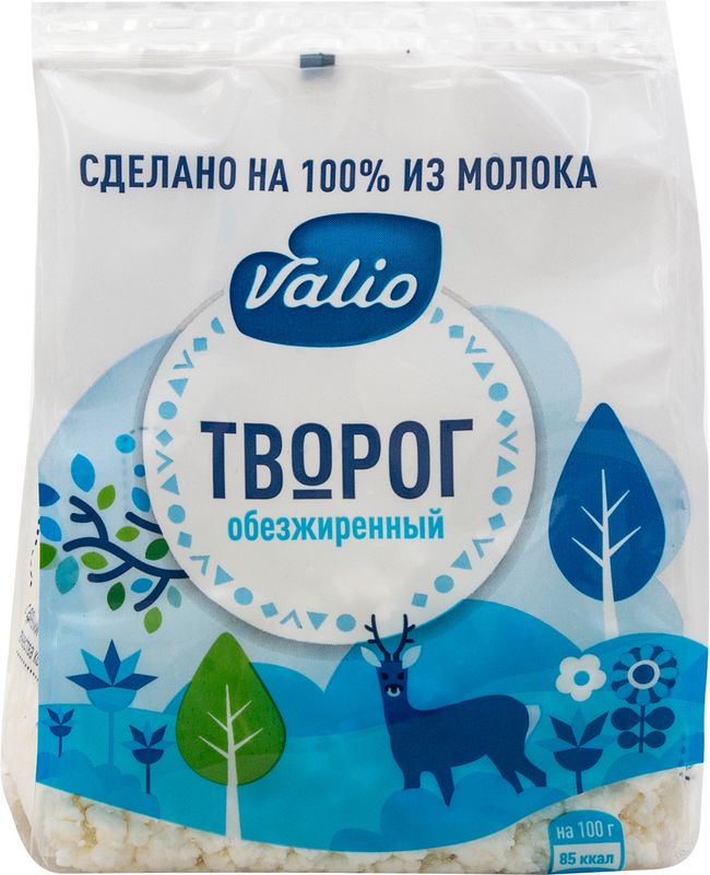 

Творог Valio рассыпчатый обезжиренный 0.1% 200г