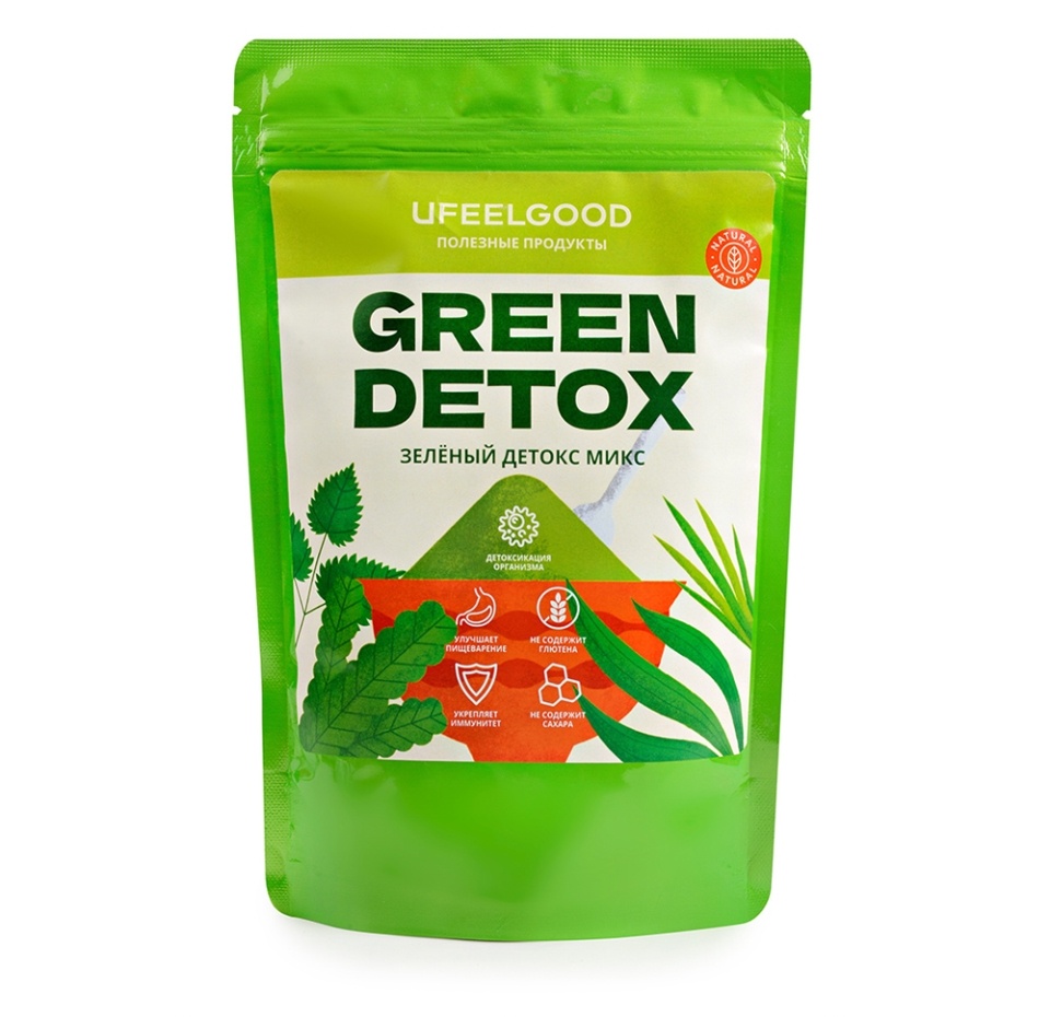 

Микс суперфудов UFEELGOOD GREEN DETOX BOOST Зелёный Детокс