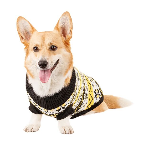 Свитер для собак с узором 45см 2XL черный (унисекс)