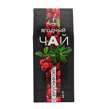 Напиток чайный травяной Емельяновская биофабрика с ягодами брусники 40г, Россия