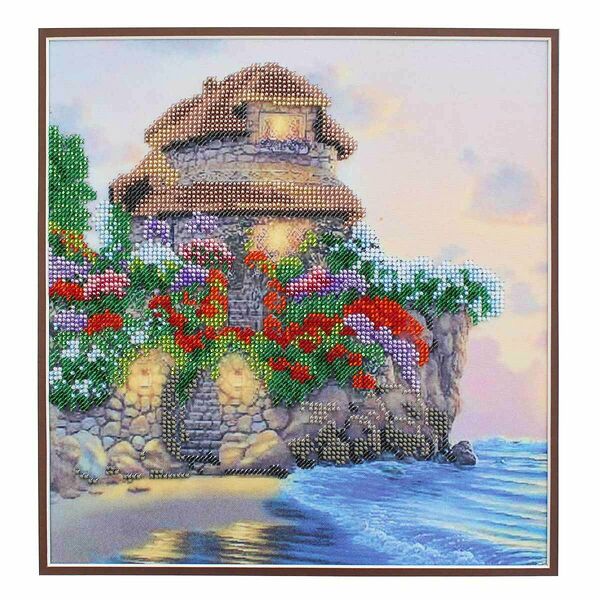 БН-3130 Набор для вышивания бисером Hobby&Pro 'Цветочный мыс' 25*26см