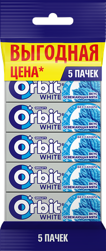 Жевательная резинка ORBIT Освежающая мята, 13,6г