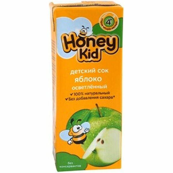 Сок Honey Kid яблочный восстановленный осветленный для детей с 4 мес. 0.2л