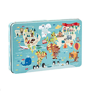 Пазлы Apli kids карта мира в металлической коробке 3+ Apli 1 шт Испания