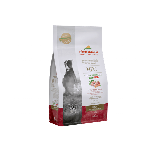 Корм Almo Nature для взрослых собак со свежей Свининой (50% мяса) для средних и крупных пород (M-L Adult Pork)