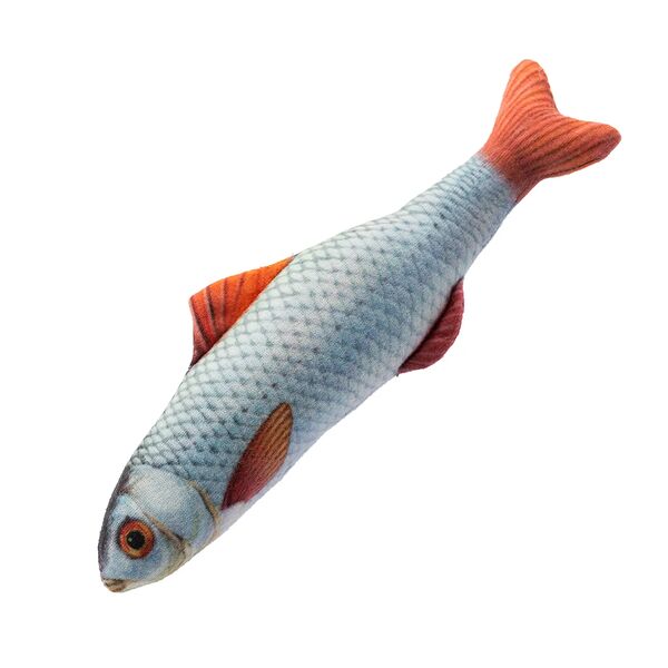 Игрушка для кошек Рыба Красноперка с валерианой и кошачьей мятой