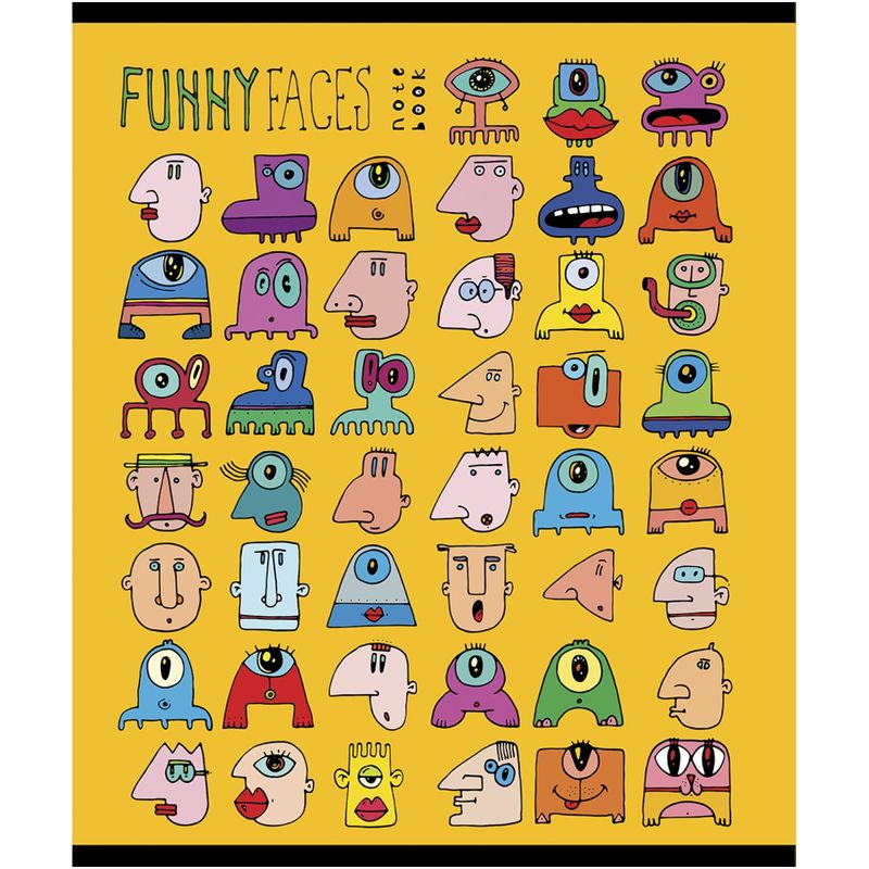 

Тетрадь ПЗБМ Мордомонстры А5 на скрепке в клетку 48 листов дизайн в ассортименте 1 шт