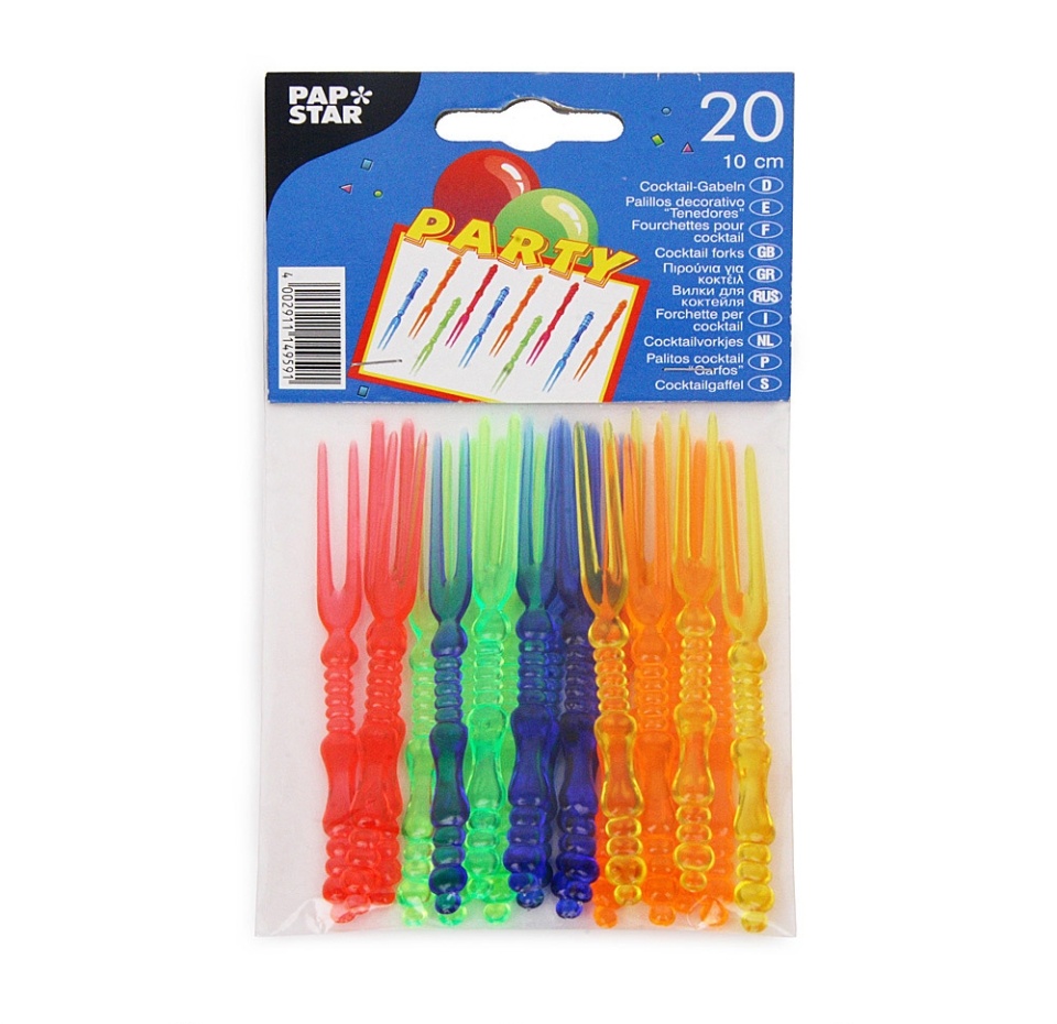 

Палочки для канапе Pap Star Вилочки 10 см, 20 шт.