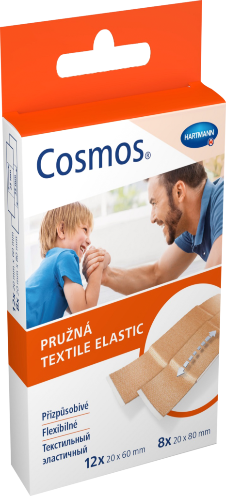 

Пластырь Cosmos Тextile Elastic эластичный 2 размера 20 шт