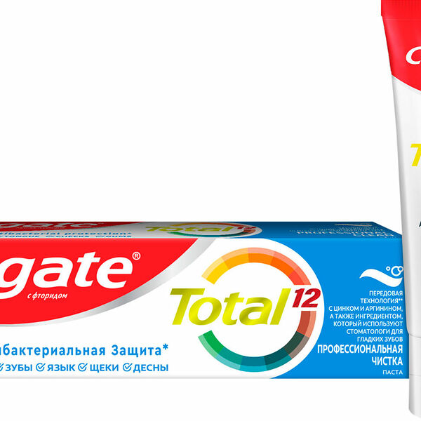 Зубная паста Colgate Total 12 Профессиональная чистка комплексная антибактериальная