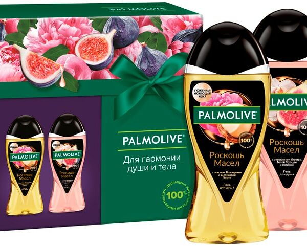 Подарочный набор Palmolive Роскошь Масел Гель для душа с маслом макадамии 250мл + Гель для душа с экстрактом инжира 250мл
