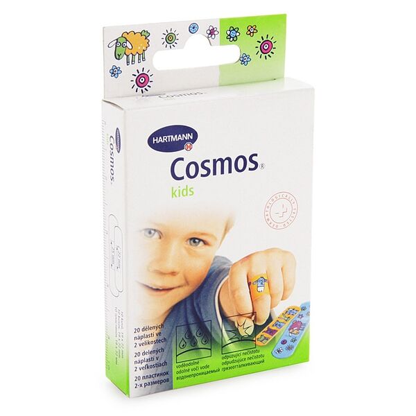 Пластырь Cosmos kids с веселыми рисунками 20 шт